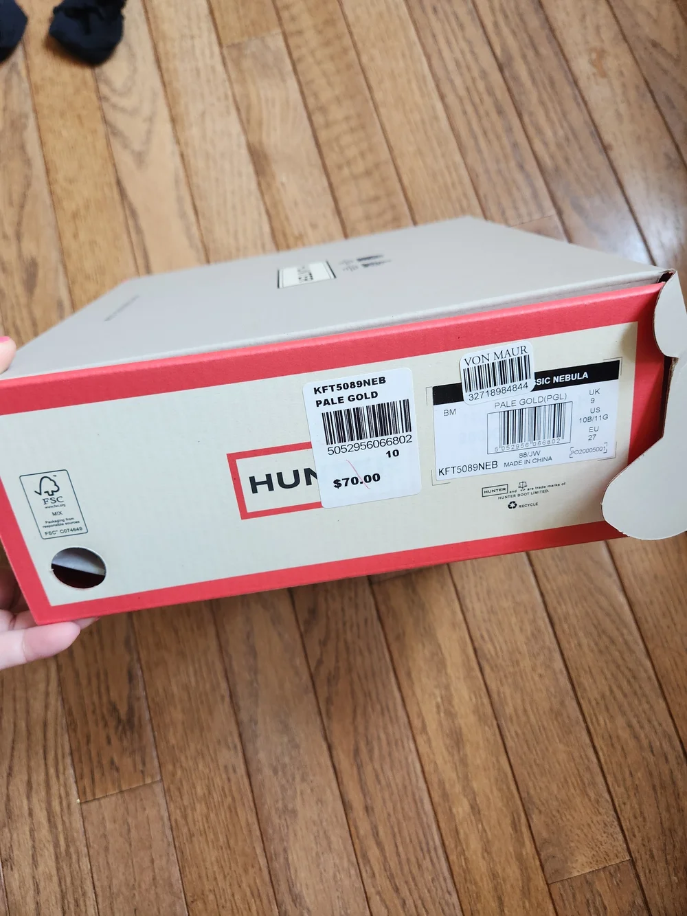 HUNTER Box with Logo in Light Gray